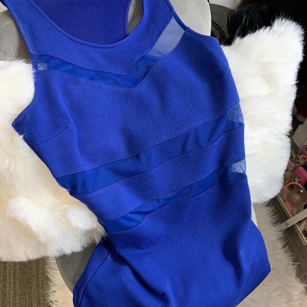 Blue Mesh Cut-out Mini